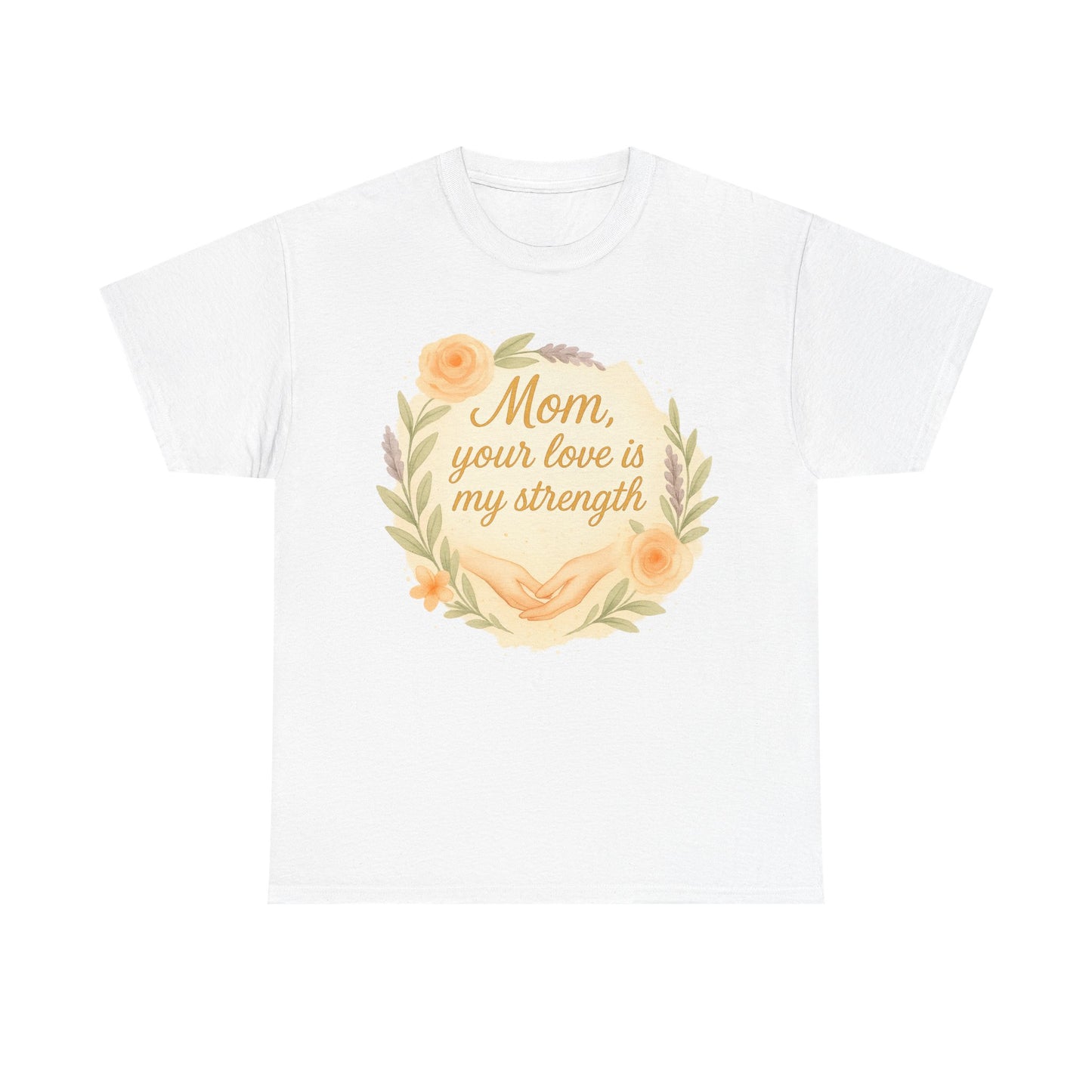 Mom Your Love Is My Strength Floral Mother's Day Quote in Italian