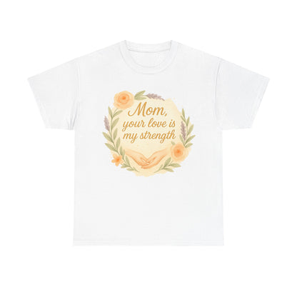 Mom Your Love Is My Strength Floral Mother's Day Quote in Italian
