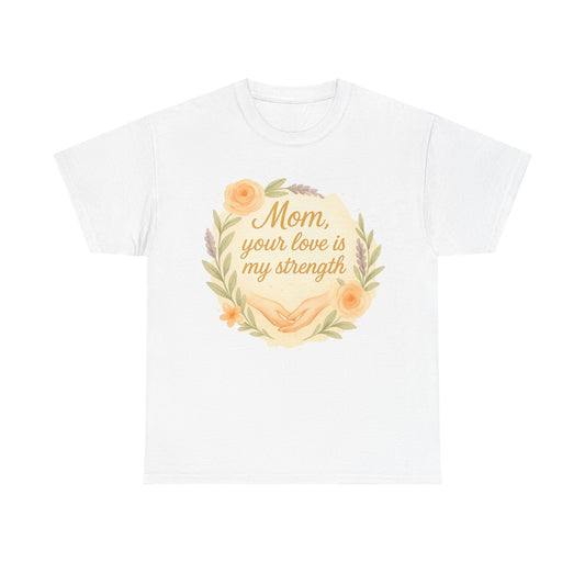 Mom Your Love Is My Strength Floral Mother's Day Quote in Italian