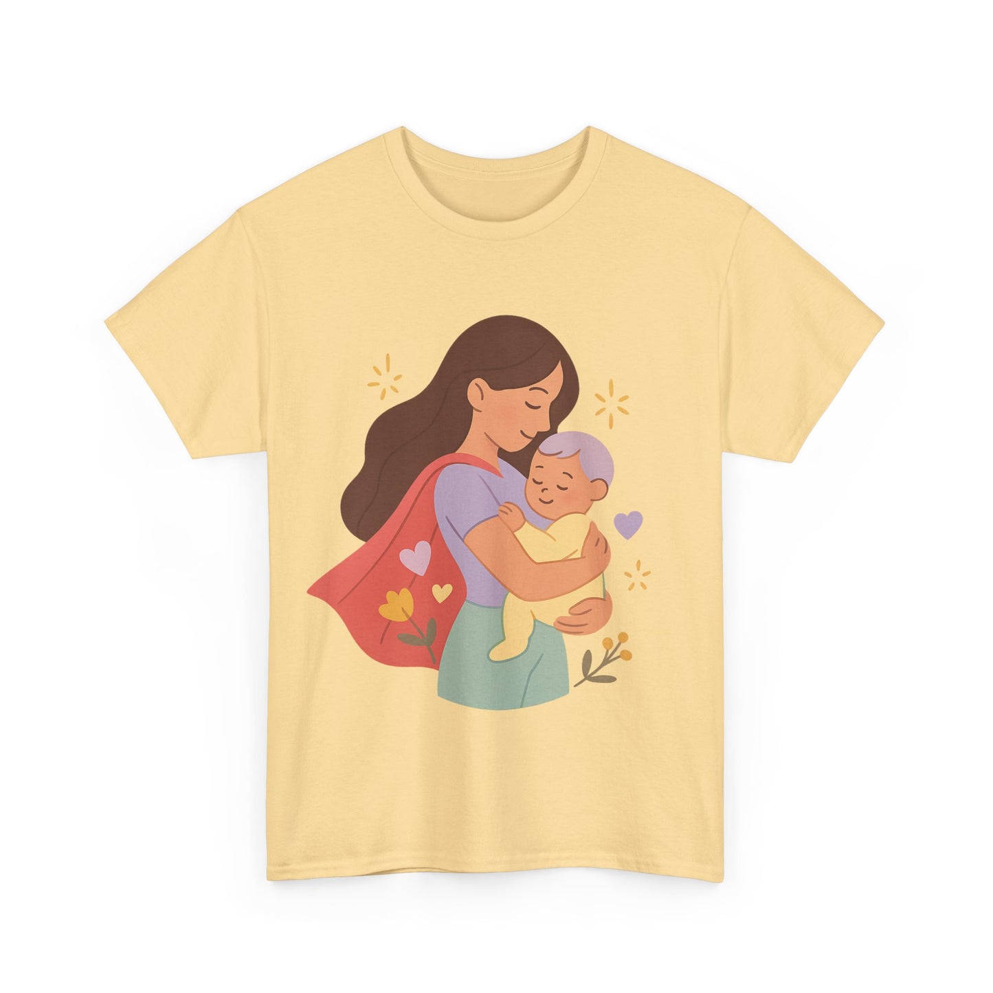 Super Mom Hug Modern Pastel Mothers Day Illustration Design