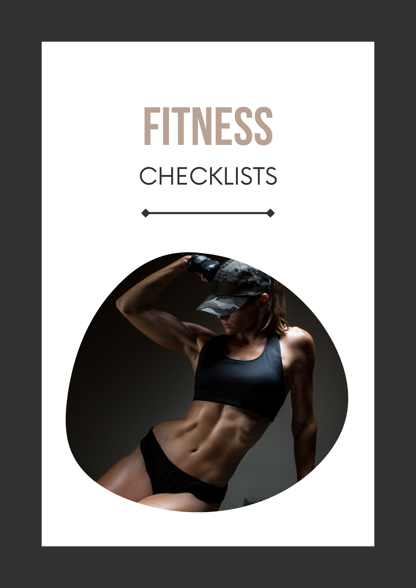 Fitness Checklists Editable Canva Template for Workout Routines