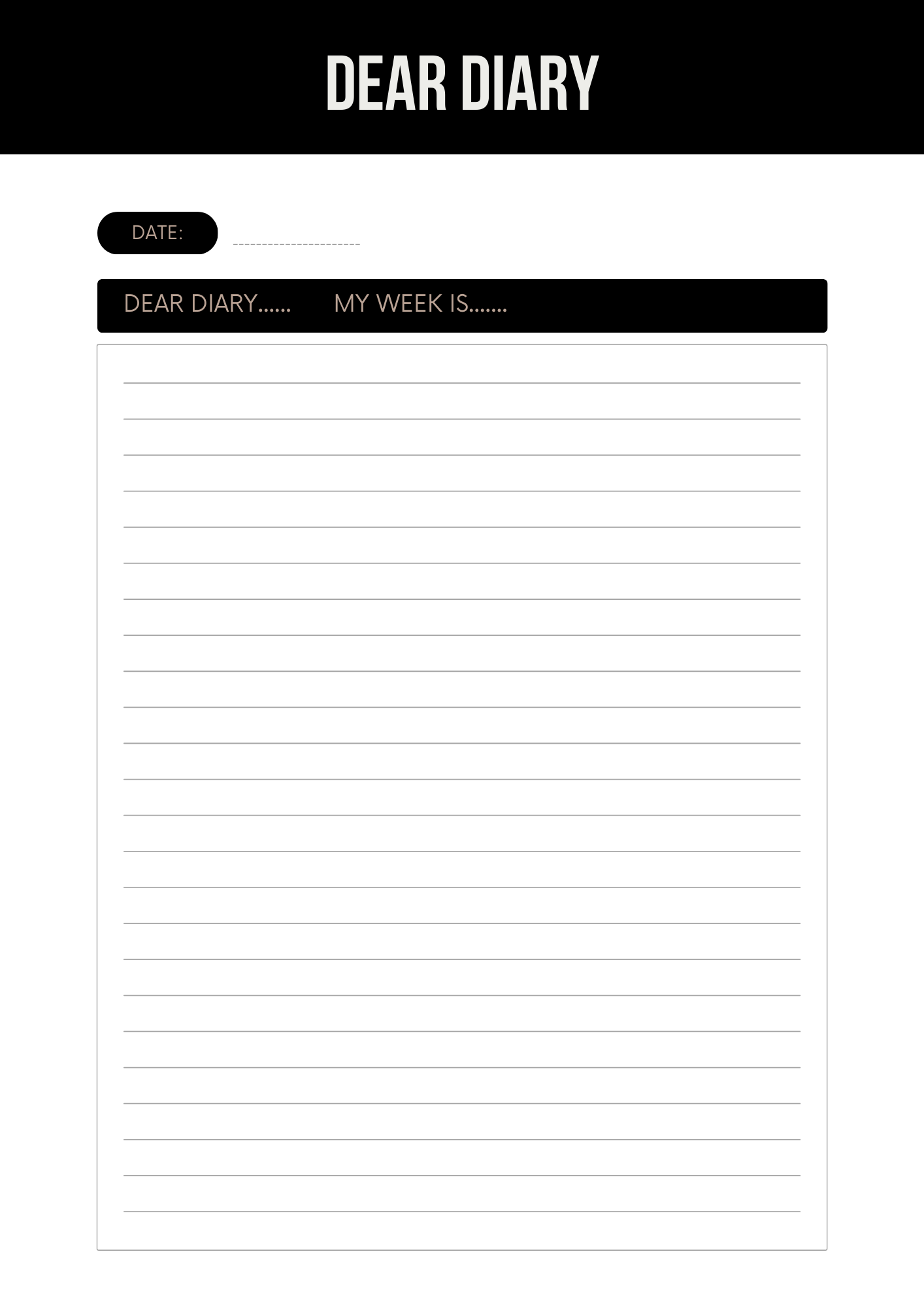 Journal Sheets Editable Canva Template for Daily Writing Prompts (1)