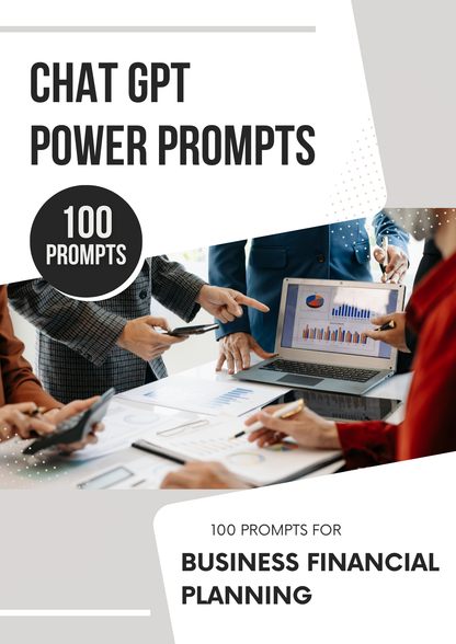 ChatGPT Power Prompts for Business Financial Planning Editable Canva Template
