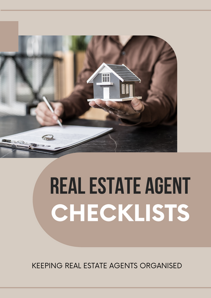 Real Estate Agent Checklists Editable Canva Template for Property Managers