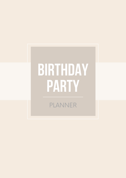 Birthday Party Planner Editable Canva Template for Event Organization