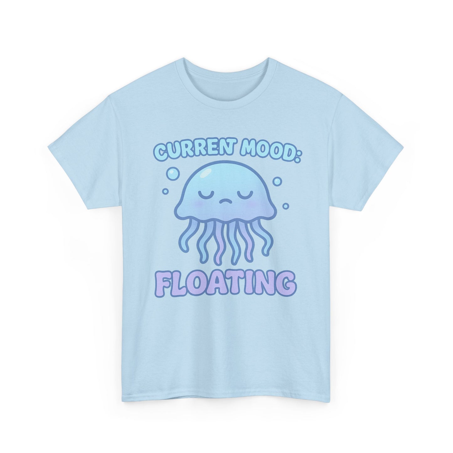 Current Mood Floating  Soft Pastel Jellyfish Aesthetic T-Shirt Design