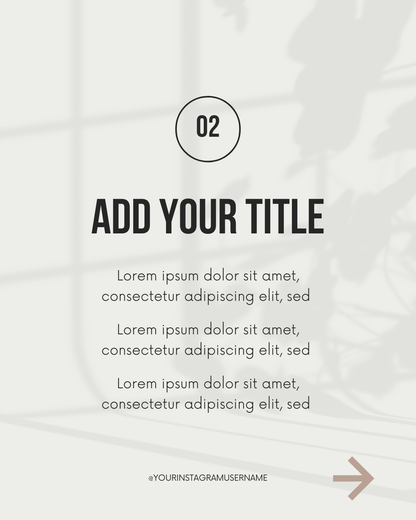 Instagram Carousel Posts Editable Canva Template for Content Design