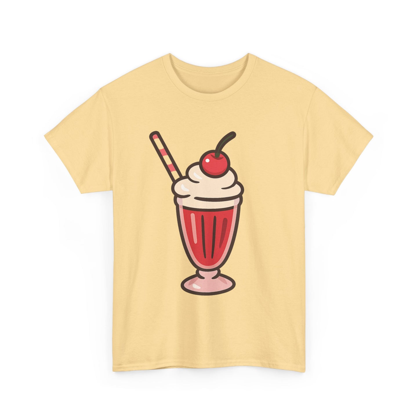 Cherry Soda Float Italian Design Art Retro Diner Milkshake with Whipped Cream and Cherry