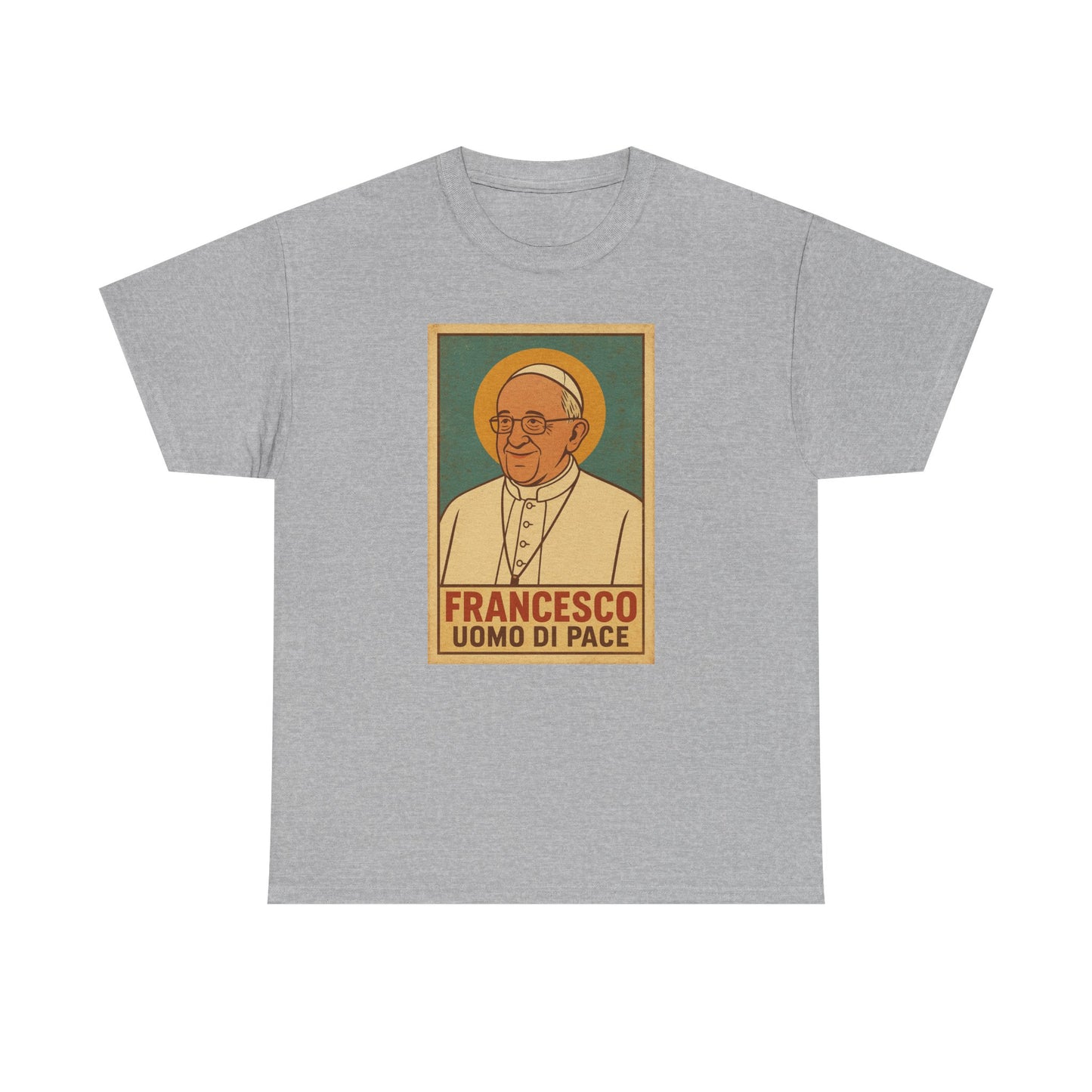 Francis Man of Peace | Retro Poster Illustration of Pope Francis