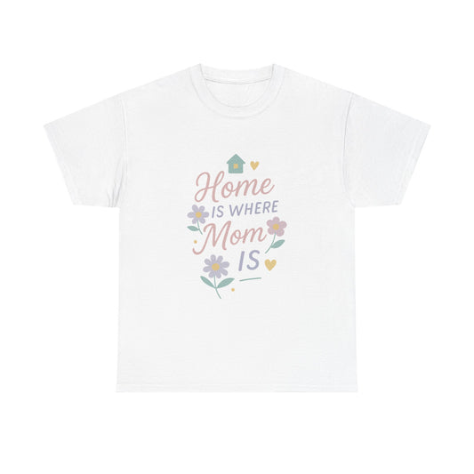 Home is Where Mom Is Pastel Quote Mother Day Printable Wall Art Design