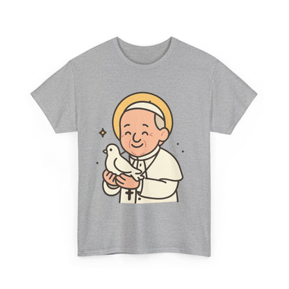 Kawaii Pope Francis with Dove Tribute Illustration