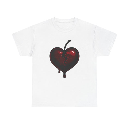 Broken Heart Cherry Italian Design Art Cracked Gothic Fruit with Drips