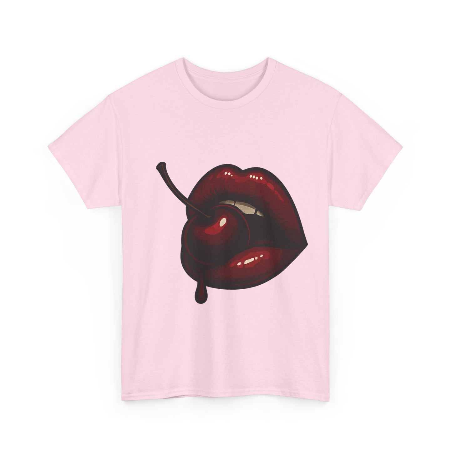 Seductive Cherry Lips Italian Design Art Retro Glam Dark Fruit Bite