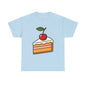 Cherry on Top Italian Design Art  Cute Cake Slice with Glossy Fruit