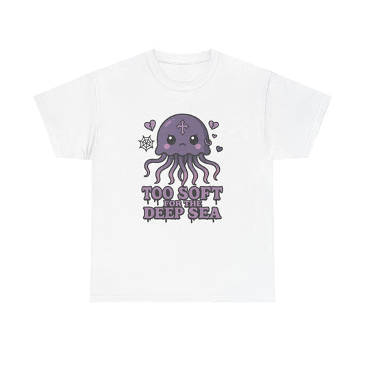 Too Soft for the Deep Sea  Pastel Goth Jellyfish T-Shirt Design