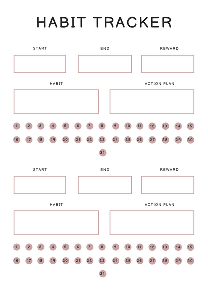 Trackers Bundle Editable Digital Printable Planner Template