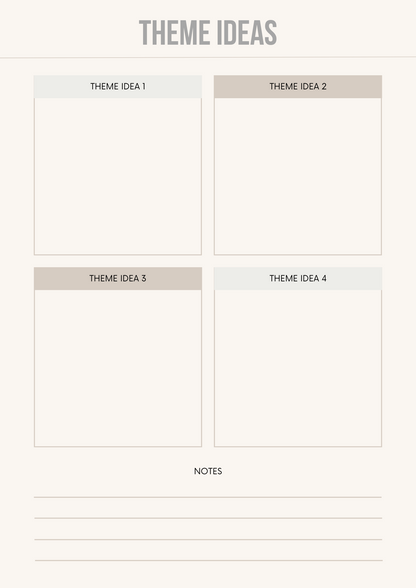 Birthday Party Planner Editable Canva Template for Event Organization