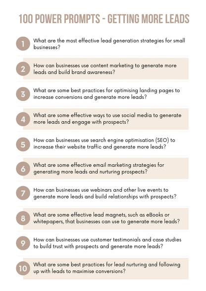 ChatGPT Power Prompts for Lead Generation  Boost Your Sales Strategy