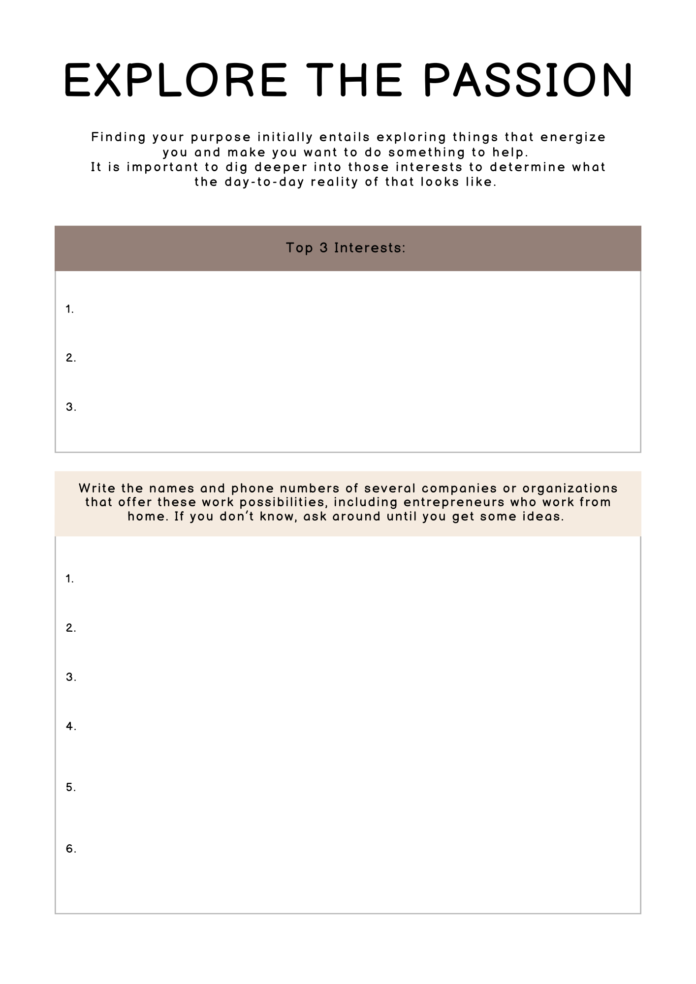 Find Your Passion Template Canva Editable