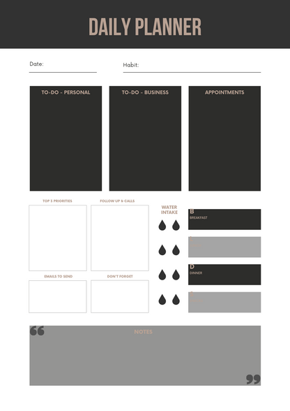 Editable Productivity Pages – Canva Template Design