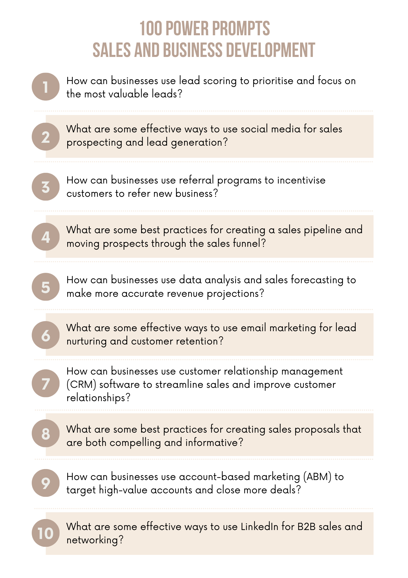 ChatGPT Power Prompts for Sales & Business Development   Enhance Your Sales Strategies