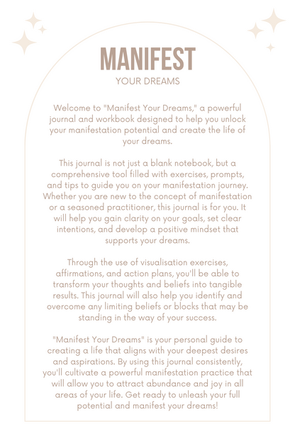 Manifestation Workbook Editable Canva Template for Law of Attraction Success