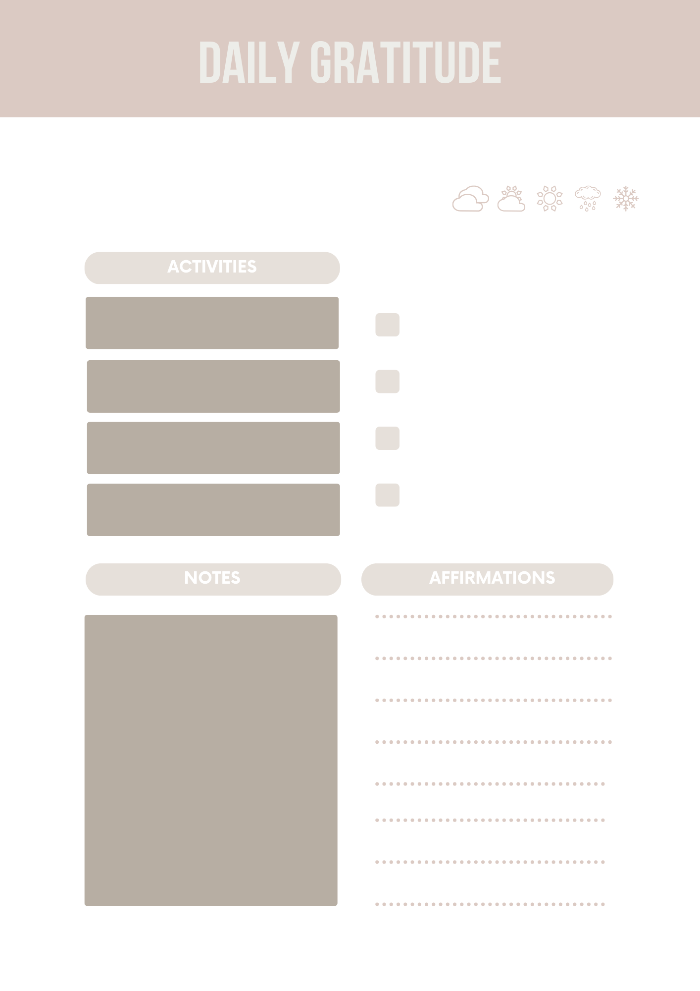 Canva Gratitude Journal Template Free Editable and Printable Design