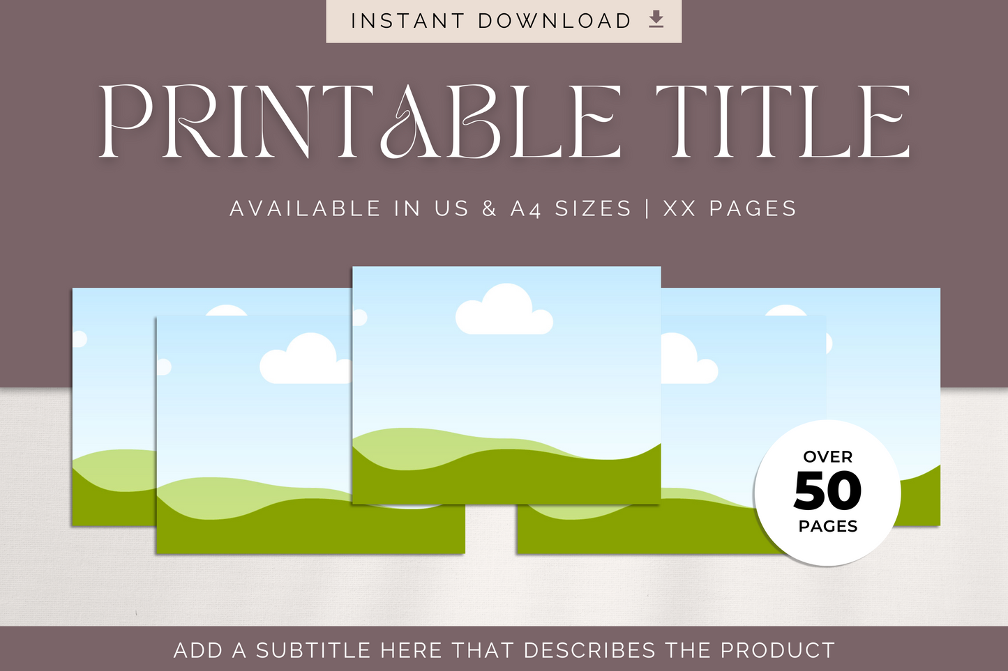 Etsy Canva Mockups Editable Templates for Product Listings Design