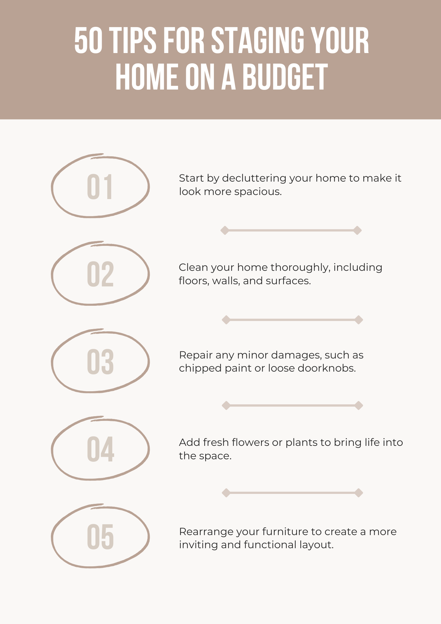 50 Tips For Staging your Home on a Budget