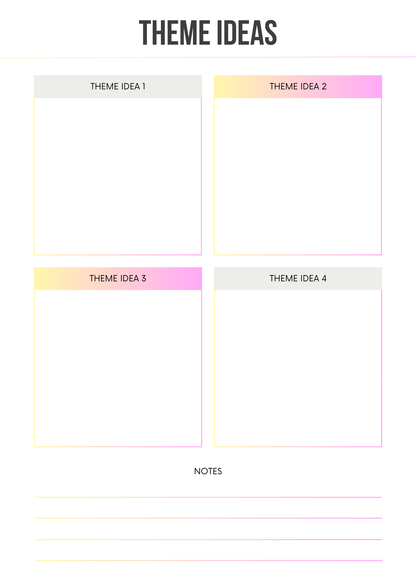Plantilla editable de Canva para planificador de eventos y organización de fiestas