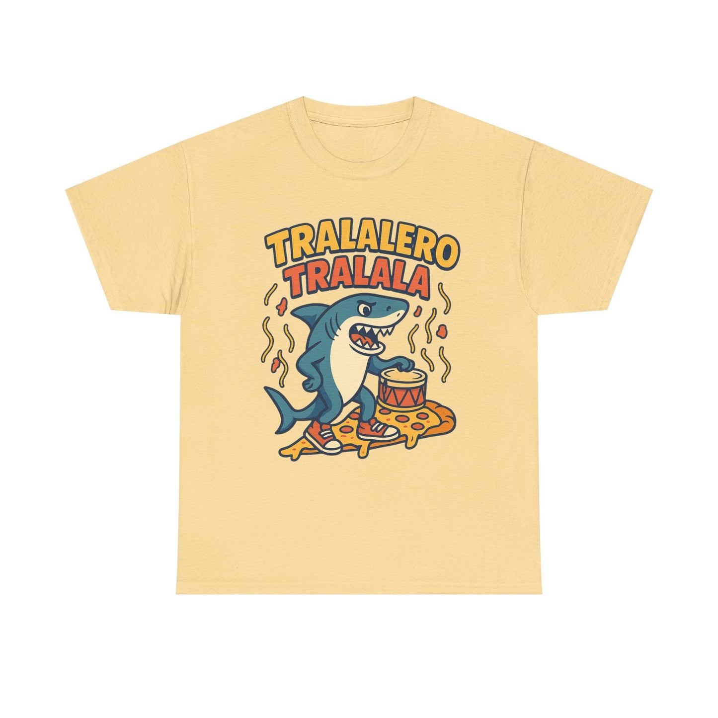 Tralalero Tralala Shark Pizza Meme Funny Italian Brainrot Cartoon Art