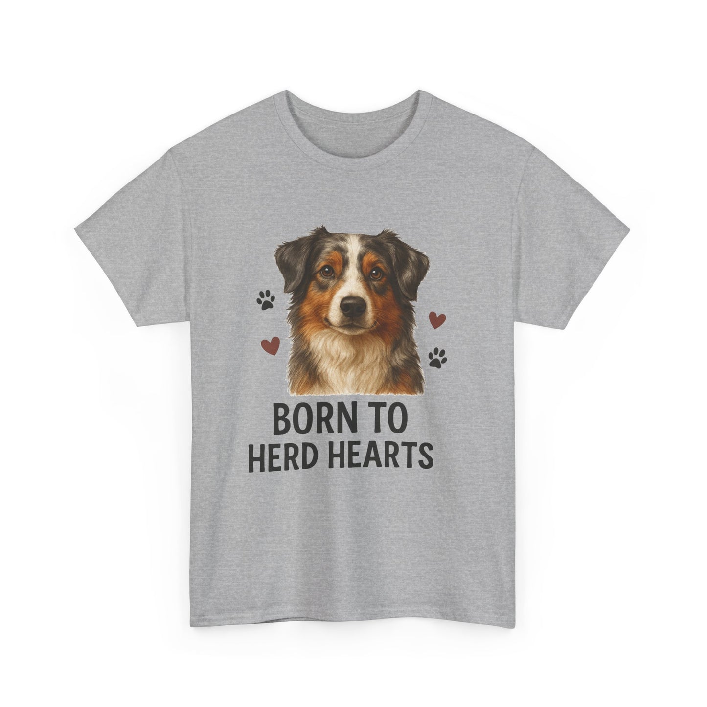 Australian Shepherd Lover Shirt  Born to Herd Hearts Dog Mom T-shirt