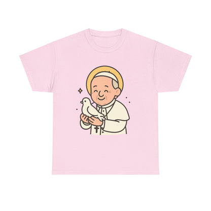 Kawaii Pope Francis with Dove Tribute Illustration