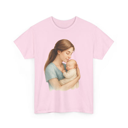 Watercolor Mother and Newborn Hug  Emotional Mother Day Printable Art