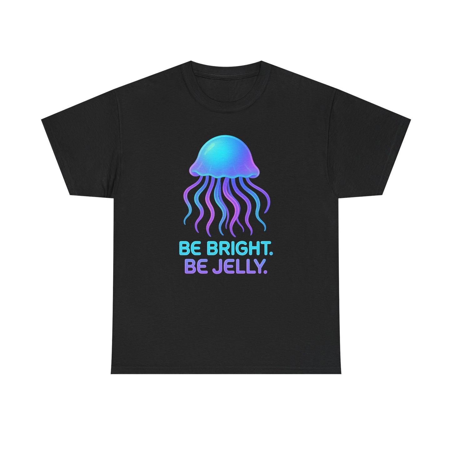 Be Bright Be Jelly  Neon Glow Jellyfish Aesthetic T-Shirt Art