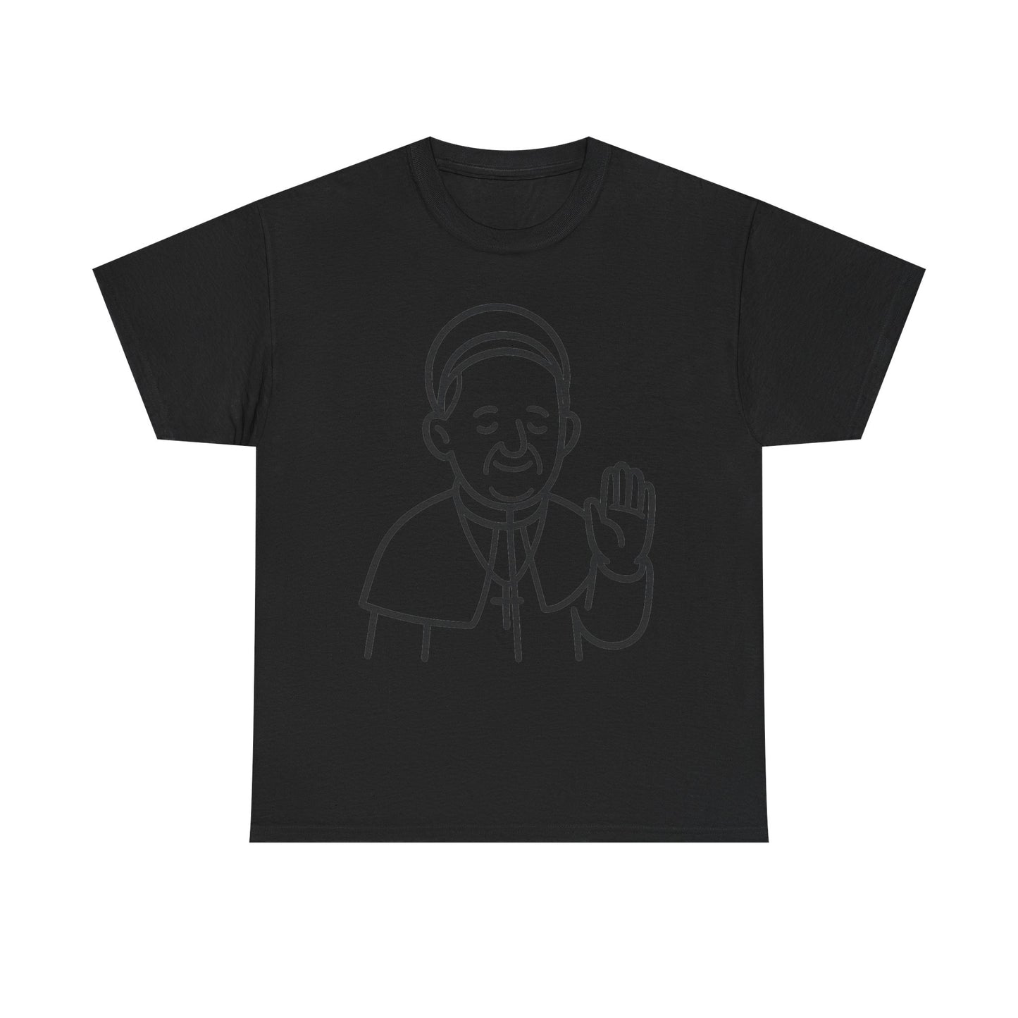 Minimalist Line Art Pope Francis Blessing | Transparent Outline Design
