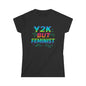 Y2K Glitch Cloth T-Shirt - Y2K BUT FEMINIST | Rainbow Tech Equality Tee | Digital Empowerment Graphic