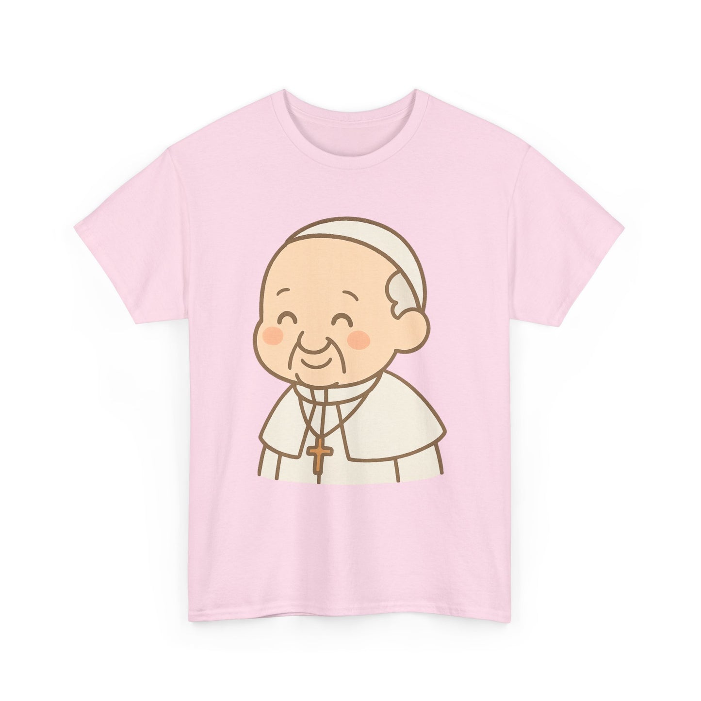 Cute Kawaii Pope Francis Illustration | Peaceful Pastel Transparent Art