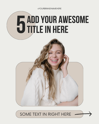 Instagram Carousel Posts Editable Canva Template for Content Design