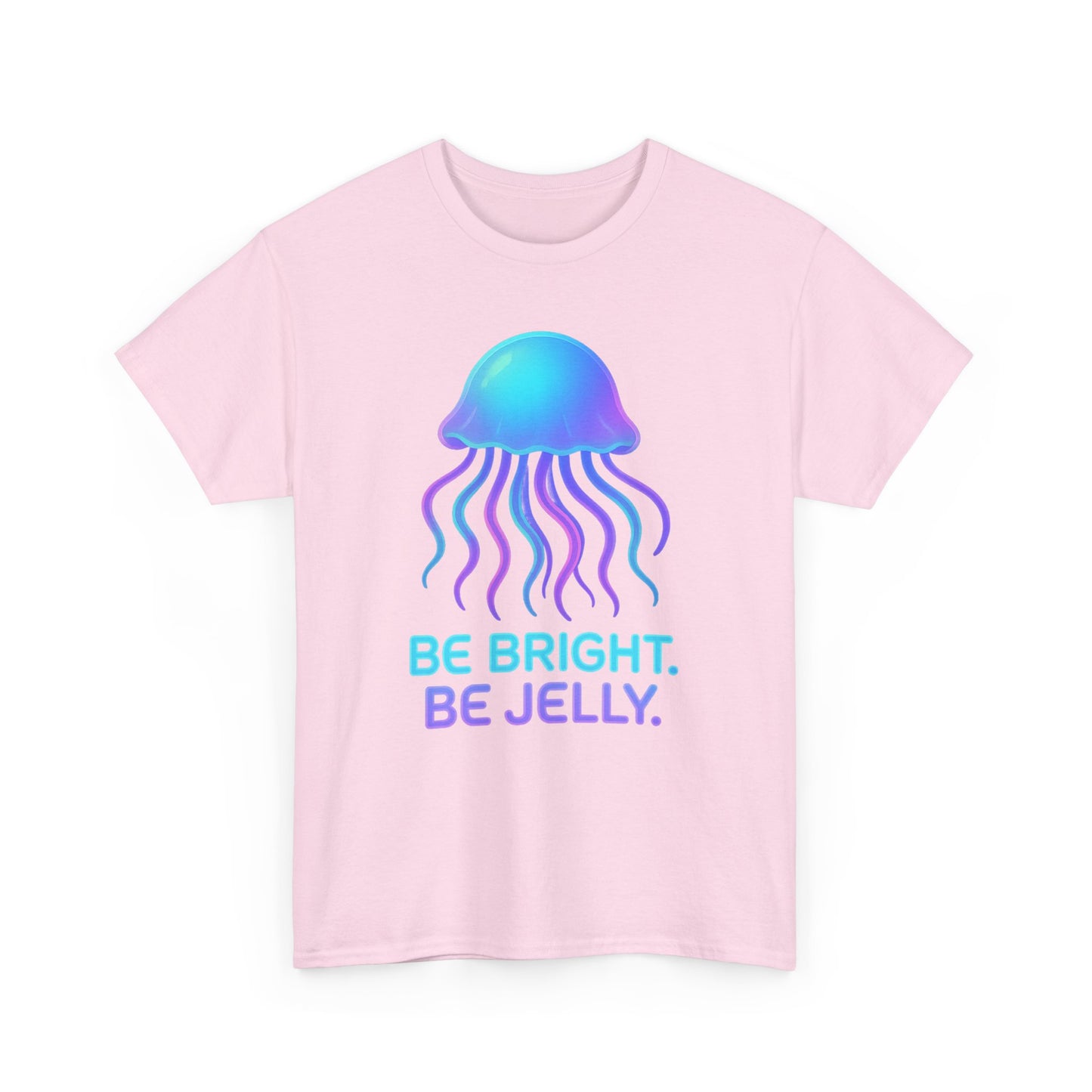 Be Bright Be Jelly  Neon Glow Jellyfish Aesthetic T-Shirt Art
