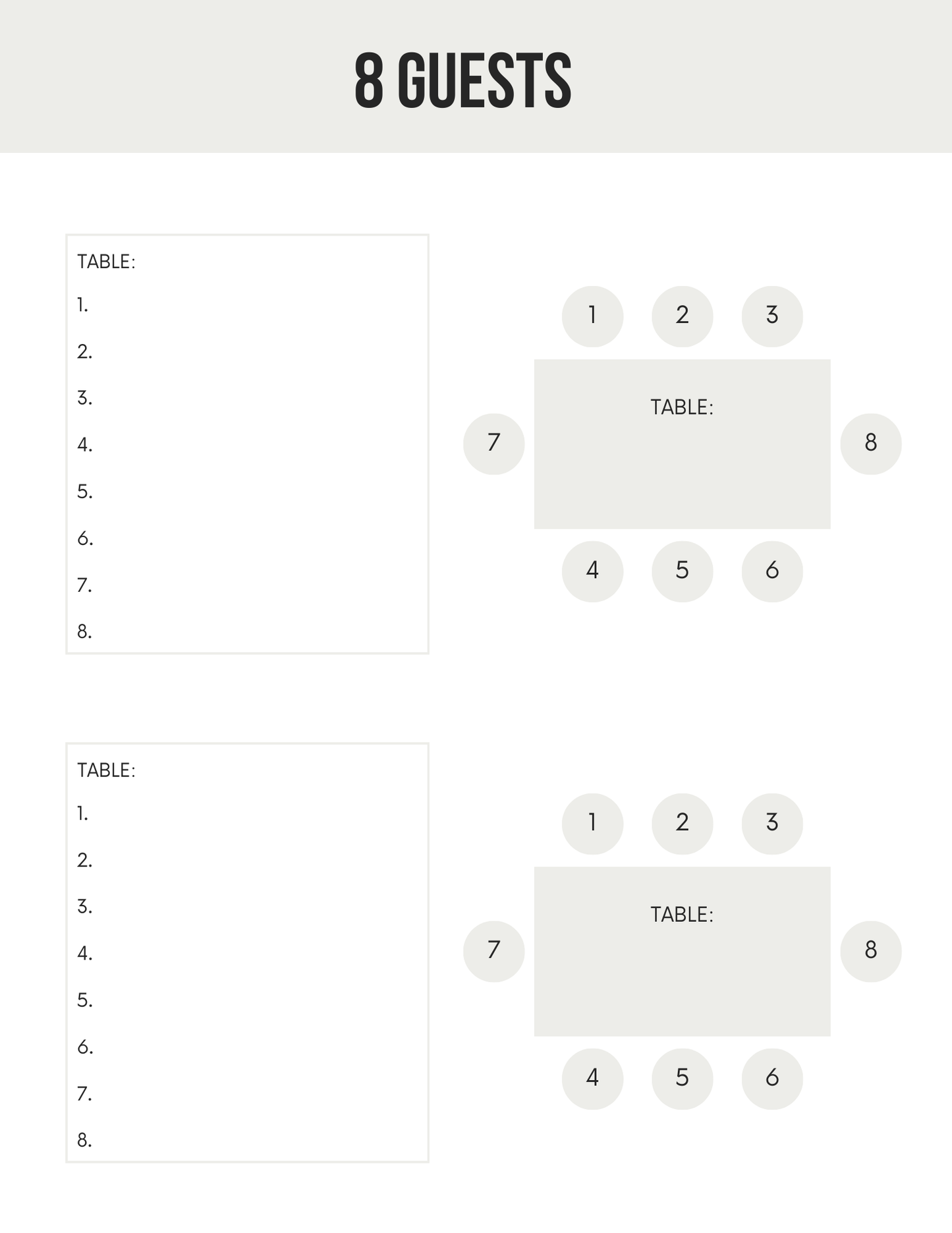 Wedding Seating Plan Editable Canva Template for Venue Layout