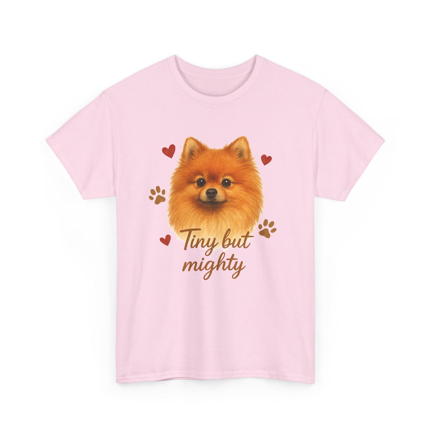 Pomeranian Lover Shirt Tiny But Mighty Dog Mom T-shirt
