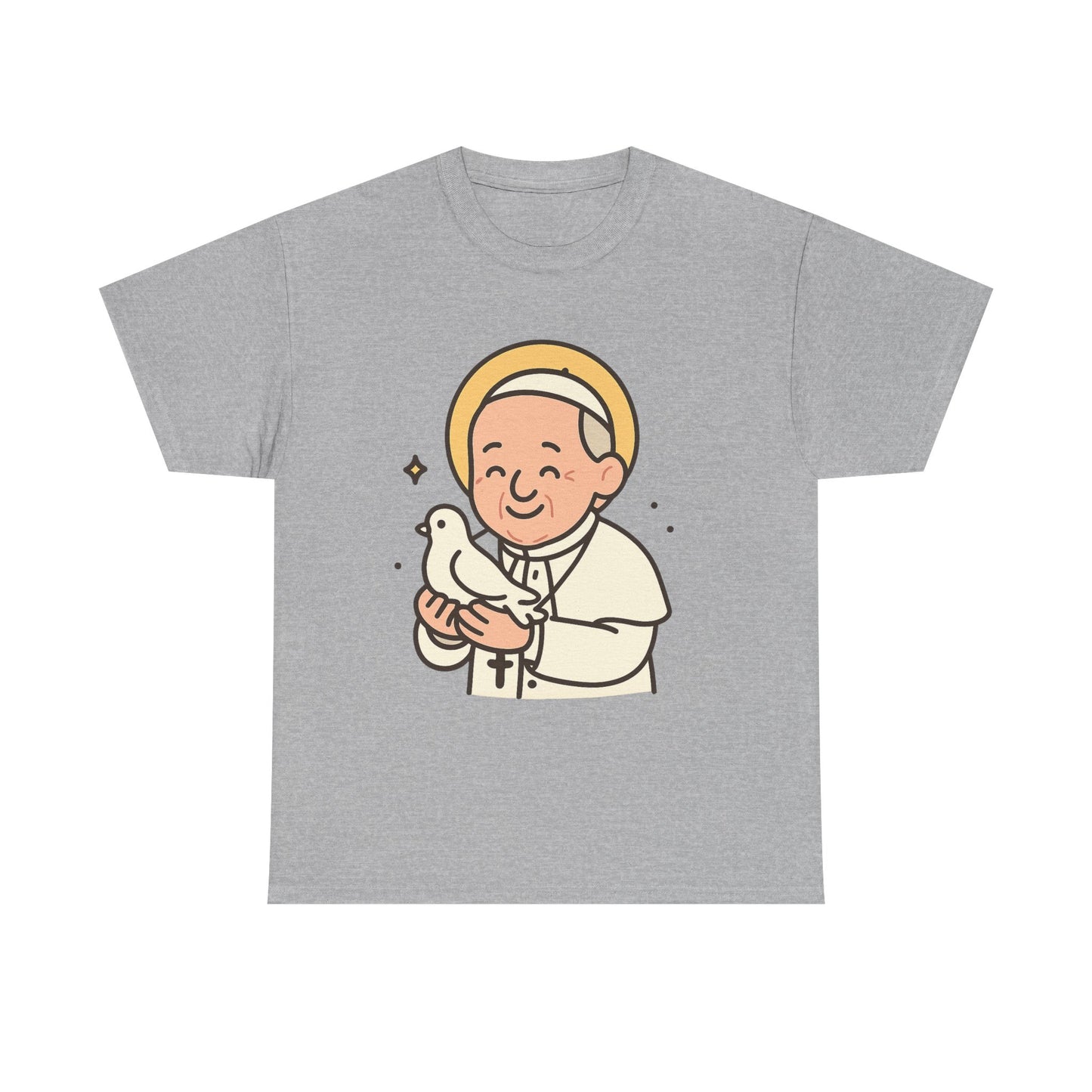 Kawaii Pope Francis with Dove Tribute Illustration