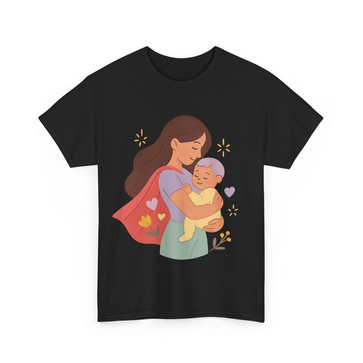 Super Mom Hug Modern Pastel Mothers Day Illustration Design