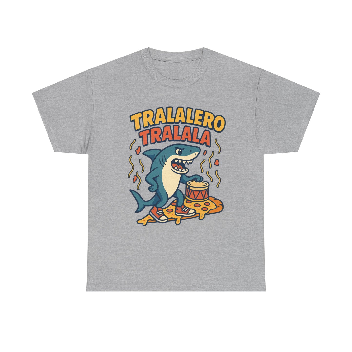 Tralalero Tralala Shark Pizza Meme Funny Italian Brainrot Cartoon Art