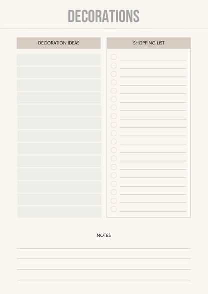Birthday Party Planner Editable Canva Template for Event Organization