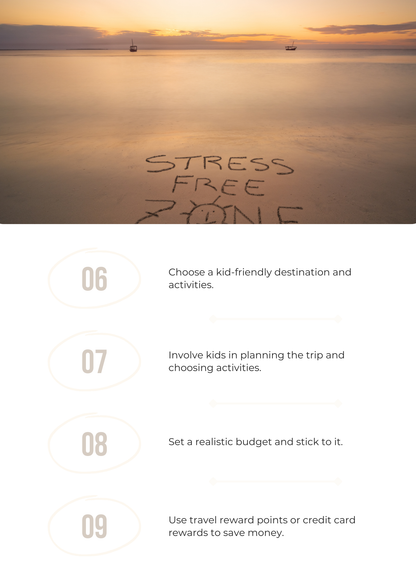 50 Tips for Stress-Free Family Vacation Editable Canva Template Travel Planner