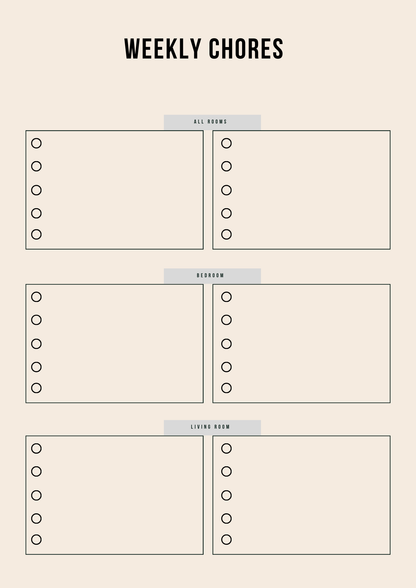 Decluttering Cleaning Planner Editable Canva Template for Home Organization