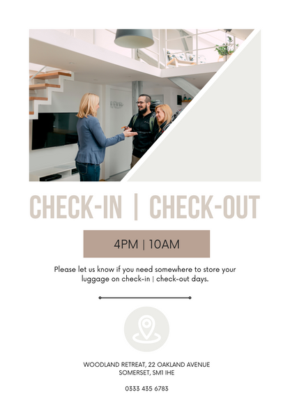 Host Welcome Pack Editable Canva Template for Airbnb Guests Hospitality