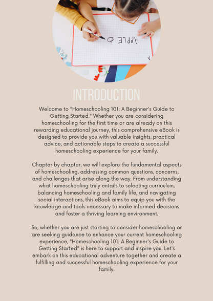 Homeschooling 101 E-Book Editable Canva Template for Parents Learning